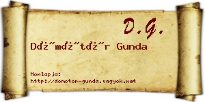 Dömötör Gunda névjegykártya